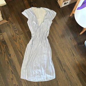 Brandy Melville Women's Midi wrap Dress Size Small. Light Blue.  100% Viscose.